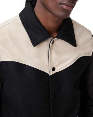 Endleton Mixed Media Western Bomber Jacket