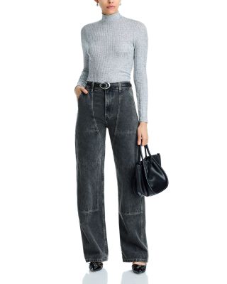 Sparkle Rib Turtleneck Top - Exclusive