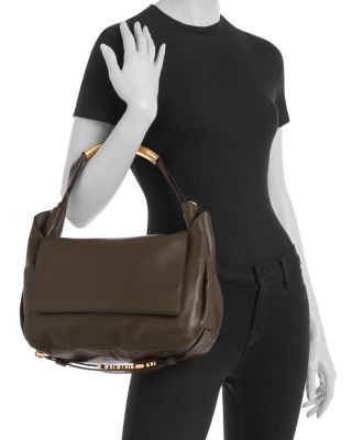 Moschino Handle Me Leather Top Handle Bag