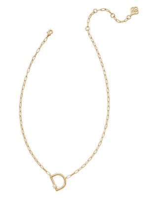 Cultured Freshwater Pearl Initial Pendant Necklace in 14K Gold Plated, 19" 
