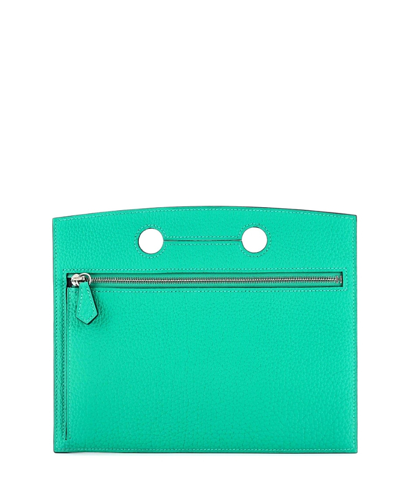 Pre-owned Pre-owned Hermes Hermes 25 Backpocket Pouch Togo In Green