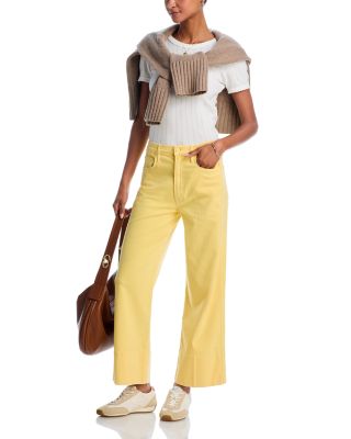 The Maven High Rise Wide Hem Ankle Jeans in Chalk It Up