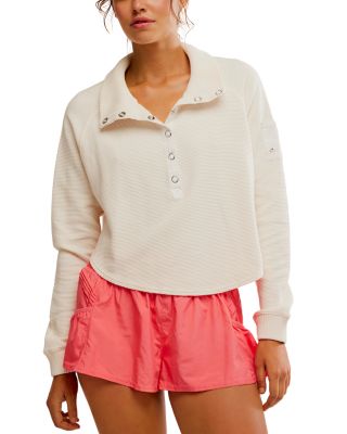 Henley Style Oversized Long Sleeve Tee