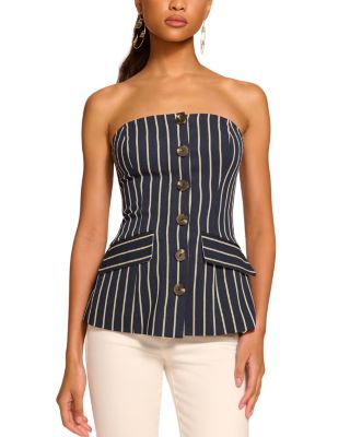 Tiffany Striped Strapless Top