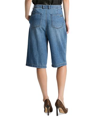 ショートパンツ Michael By Michael Kors Denim Shorts Denim Belted Shorts | Michael Kors [US]