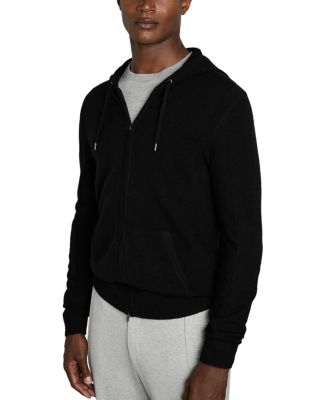 REISS - Regular Fit Front Zip Wool Knit Hoodie