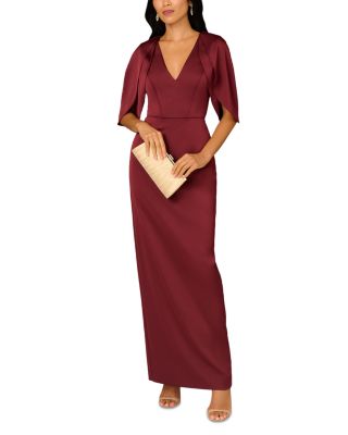 Satin Tulip Sleeve Gown