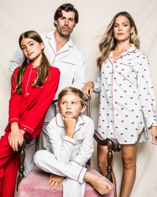 Brushed Cotton Twill Piped Pajama Set