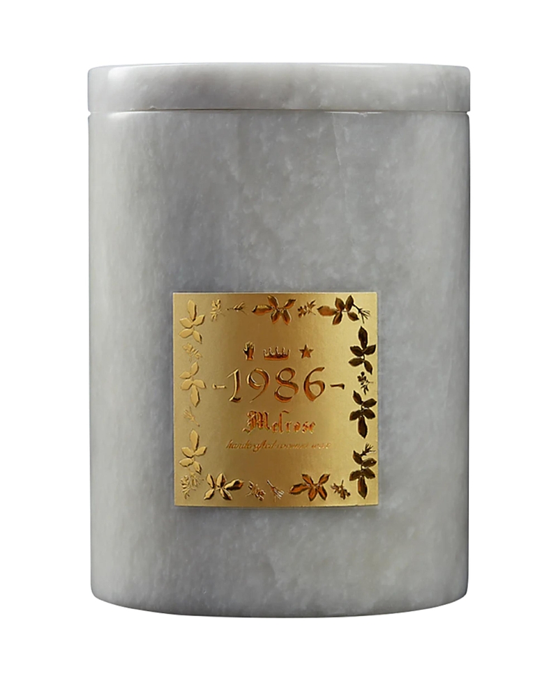 1986 White Marble Melrose Candle, 30 Oz. In White Marble