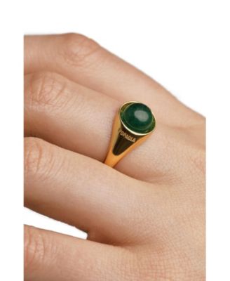  Women's Aventurine Moon Ring