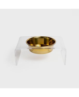 Clear Single Bowl Pet Feeder, 2 Quart Bowls