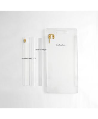 Wall Mounted Clear Pet Gate Zig Zag , 4 Panel