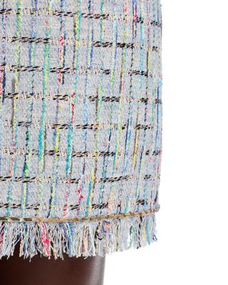 Novi Tweed Fringe Trim Mini Dress