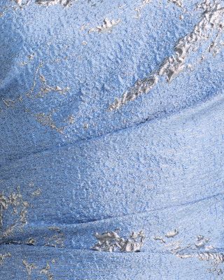 Metallic Jacquard One Shoulder Gown