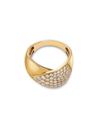 Diamond Statement Ring in 14K Yellow Gold, 1.15 tcw