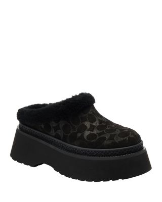 COACH - Women's Cecelia Signature Suede Platform Clogs