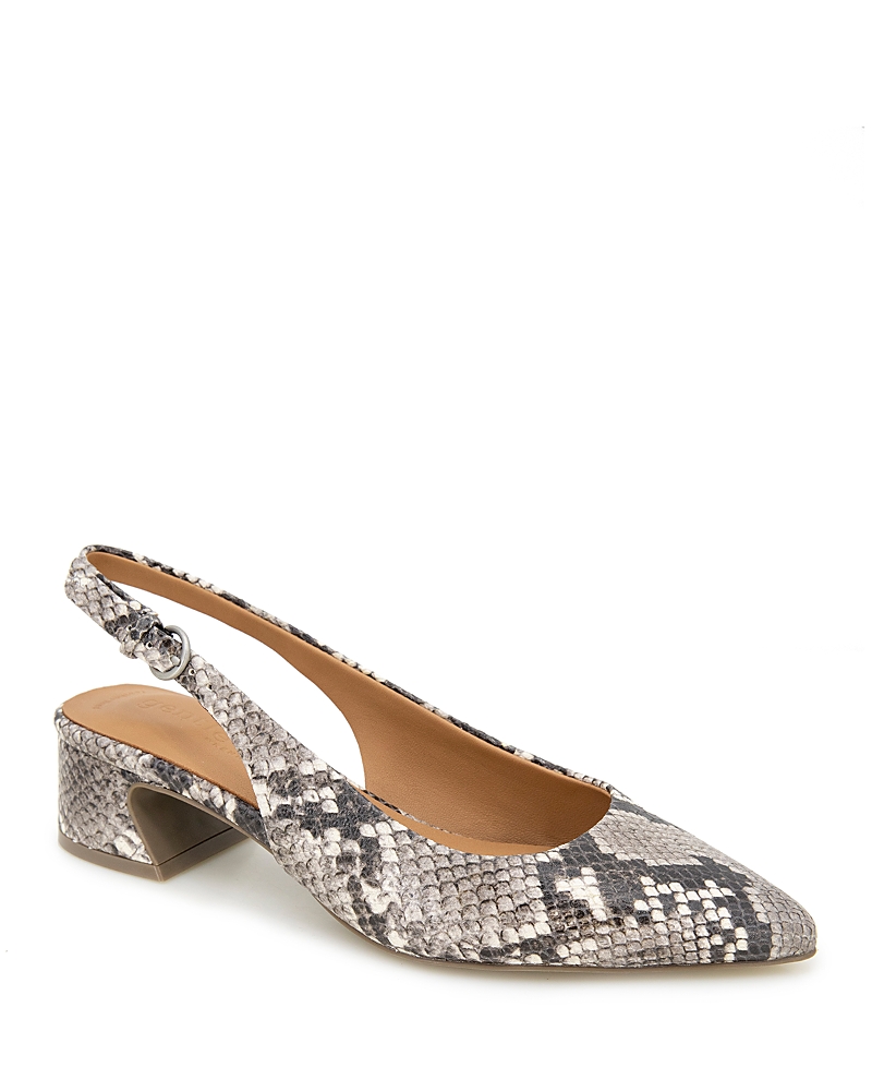 GENTLE SOULS BY KENNETH COLE GENTLE SOULS BY KENNETH COLE WOMEN'S GEORGIA POINTED TOE SLINGBACK BLOCK HEEL PUMPS