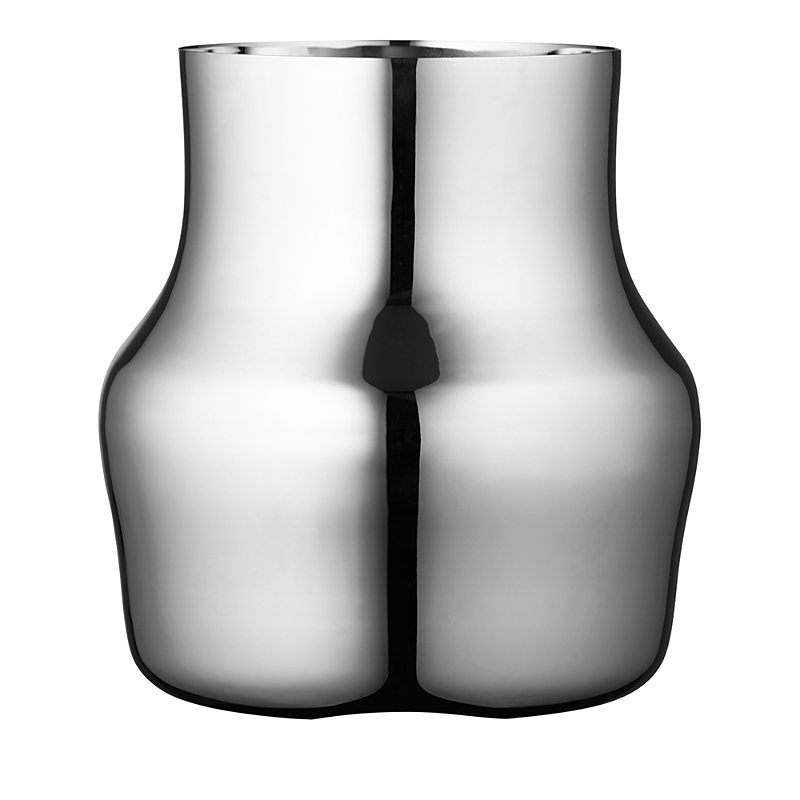 Gense Dorotea Large Steel Vase In Silver