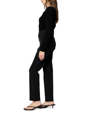 ASE Stretch High Rise Straight Jean in Jet Black
