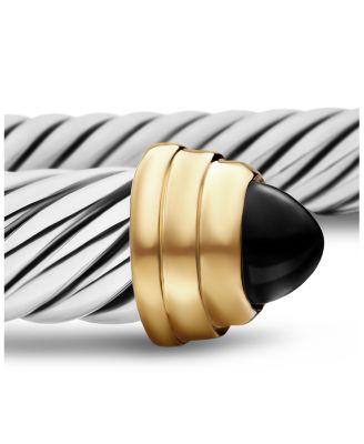 Cable Classics&reg; Bracelet with Black Onyx and 14K Gold, 5mm