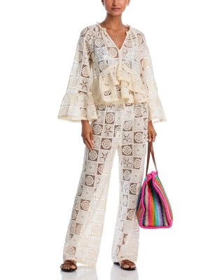 AQUA - Crochet Top & Crochet Pants - Exclusive