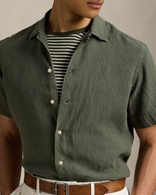 Classic Fit Short-Sleeve Linen Camp Shirt