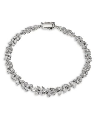 Sav Cubic Zirconia Cluster Flex Bracelet