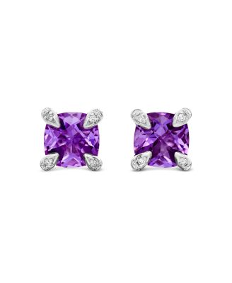 Ch&acirc;telaine&reg; Stud Earrings with Gemstones and Diamonds