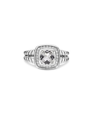 David Yurman - Petite Albion Ring with White Topaz & Diamonds