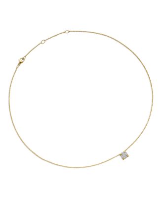 Ch&acirc;telaine&reg; Pendant Necklace in 18K Yellow Gold with Full Pav&eacute; Diamonds, 18"