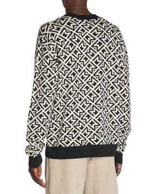 Cotton Crewneck Graphic Monogram Sweater