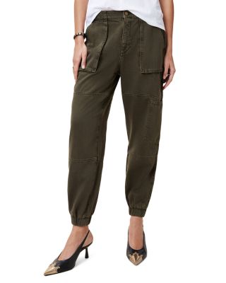 ALLSAINTS - Mila High Rise Denim Trousers in Khaki Green