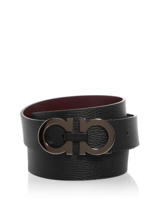 Men's Double Gancini Reversible Leather Belt