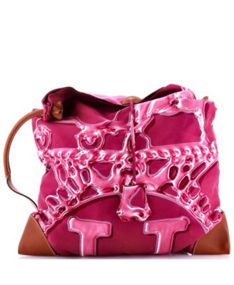 Pre-Owned Hermes Gm Silky City Bag Printed Silk and Leather