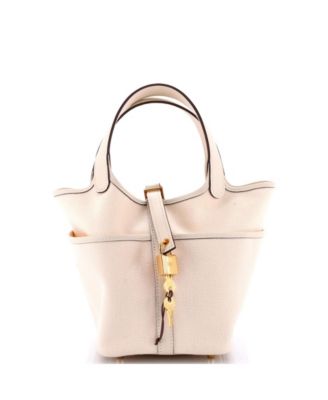 Pre-Owned Hermes Pm Cargo Picotin Lock Bag Canvas and Swift