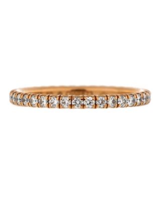 Pre-Owned Cartier 1.5mm Etincelle De Cartier Eternity Wedding Band Ring 18k Rose Gold and Diamonds