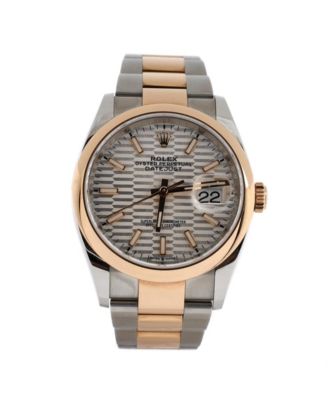 Pre-Owned Rolex Oyster Perpetual Datejust Automatic Watch in Stainless Steel and Rose Gold 36mm