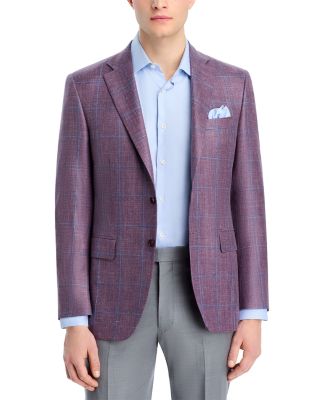 Canali - Siena Wool, Silk & Linen Windowpane Classic Fit Sport Coat