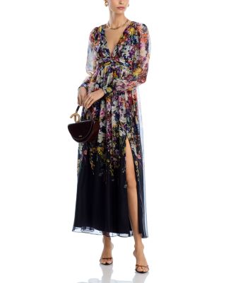 Placed Floral Maxi Dress - Exclusive