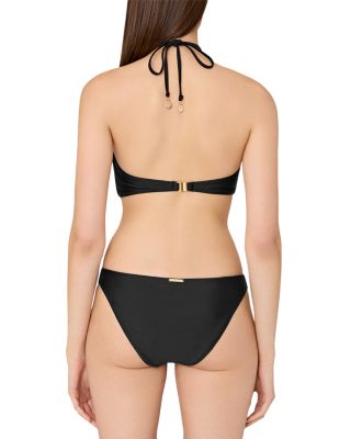 Floral Appliqu&eacute; Halter Bikini Top & Margot Bikini Bottom