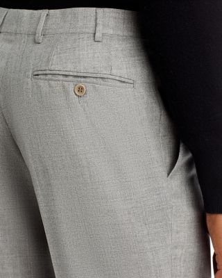 Capri M&eacute;lange Solid Slim Fit Dress Pants