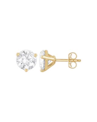 Bloomingdale's Fine Collection - Certified Lab Grown Diamond Stud Earrings in 18K White Gold, 3.0 ct. t.w.