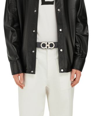 Men's Double Gancini Reversible Leather Belt