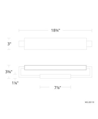  Kinsman 19in Selectable 2700-3000-3500K LED Bath Vanity & Wall Light