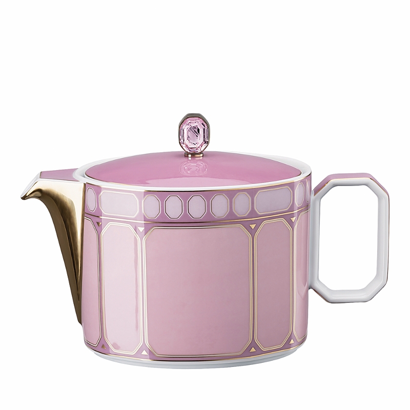 Rosenthal Swarovski X Signum Small Teapot In Pink