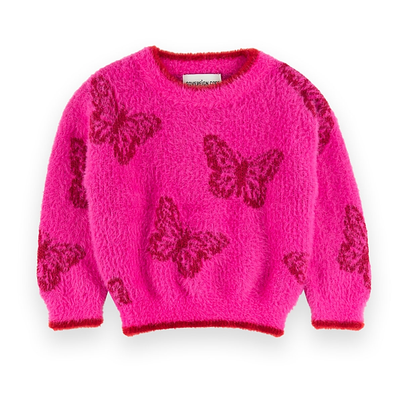 Sovereign Code Girls' Hailey Crewneck Sweatshirt - Baby In Raspberry Sorbet