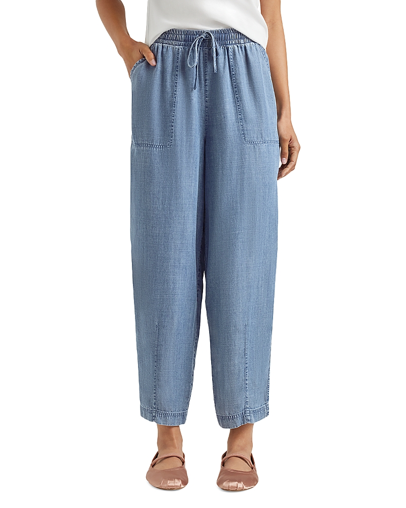 Splendid Ryan Indigo Drawstring Barrel-leg Pants In Indigo
