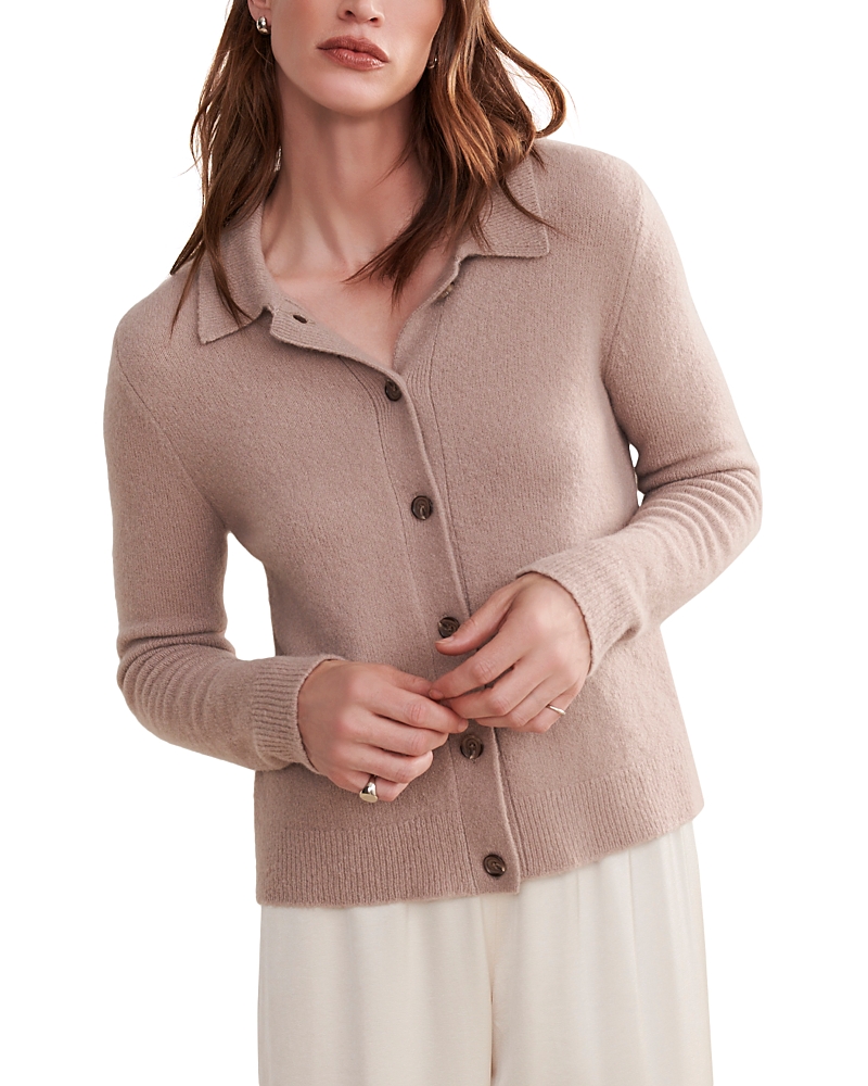Jenni Kayne Murphy Collared Cardigan Sweater In Mauve
