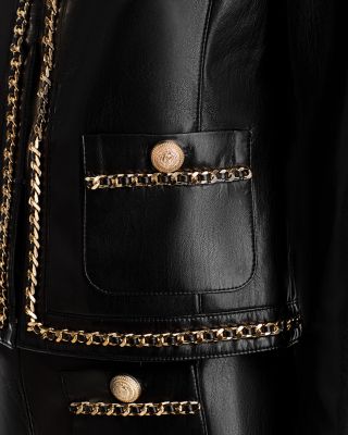 Jemmy Chain Faux Leather Jacket