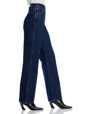 90s High Rise Loose Straight Jeans in Heritage Rinse 